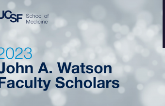 title slide with text that says, 2023 John A. Watson Faculty Scholars